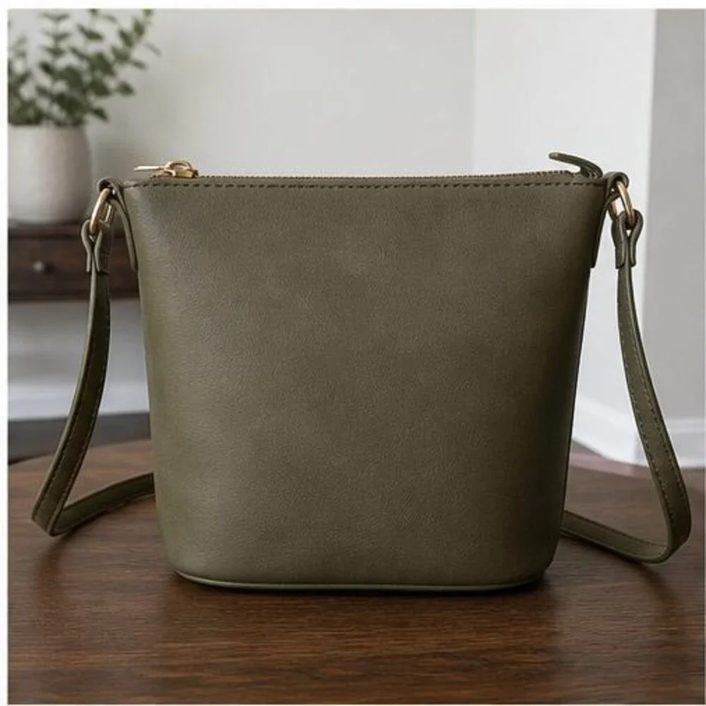 Forest Saffiano Crossbody Bag